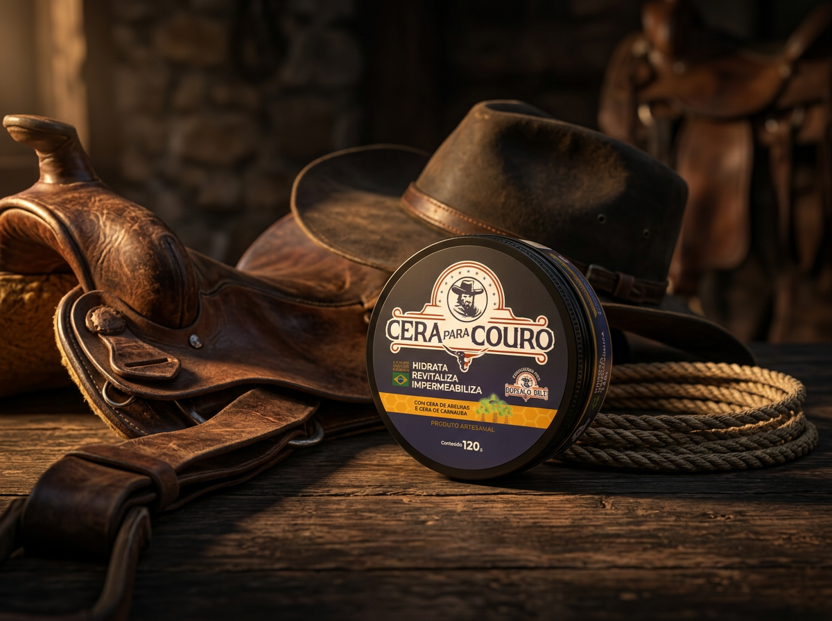 Cera Buffalo Bill em ambiente de couro premium